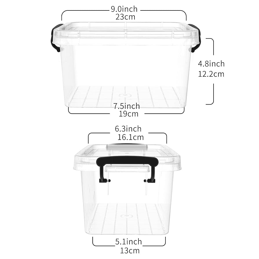 Tomo　10box Amazon.com - Cetomo Lidded Storage Bin Stackable Storage Box